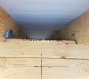 Монтаж утепления карниза, этап 1